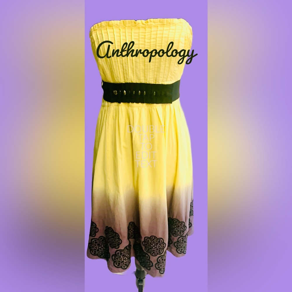 Lithe by Anthropologie Strapless Drip Dress-Size: 4!